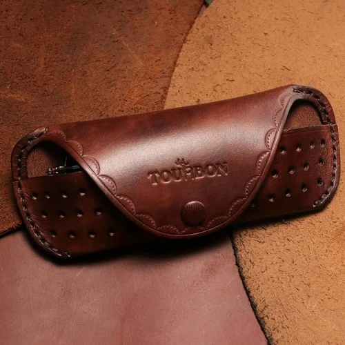 Tourbon Leather Eyeglasses Storage Holder Eyewear Read Glasses Case Belt Pouch 4